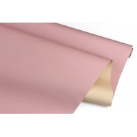 Пленка матовая DUOMAT, (цвет пепельно-розовый/песочный) 58см*10м, 65мкм на втулке 