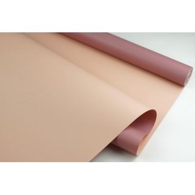 Пленка матовая DUOMAT, (цвет пепельно-розовый/песочный) 58см*10м, 65мкм
