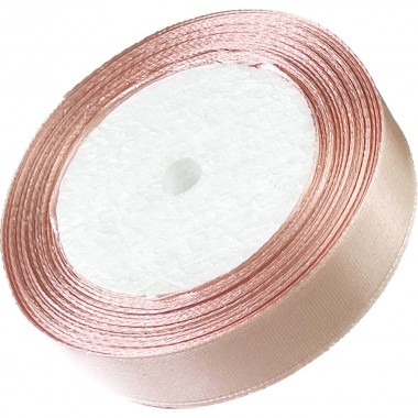 Лента атласная, 20мм*23м (цвет бежево-персиковый)
