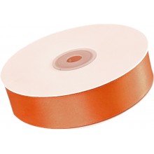 Лента атласная PREMIUM, 25мм*41м (цвет оранжевый)