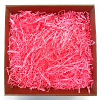 Стружка бумажная гофрированная, 100гр (цвет ярко-розовый)