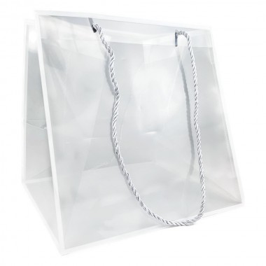 Пакет прозрачный квадратный "Кант", размер 25х25х22см, цвет белый