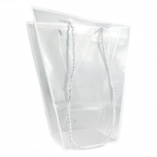 Пакет прозрачный трапеция "Кант", размер 24/12х12/10х26см, цвет белый