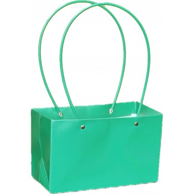 Пакет для цветов прямоугольный, размер 22х10х13см, цвет изумрудный