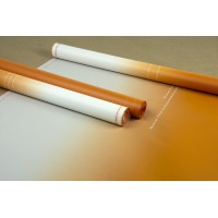 Пленка матовая корейская "градиент", (цвет оранжевый) 58см*10м, 50мкм 